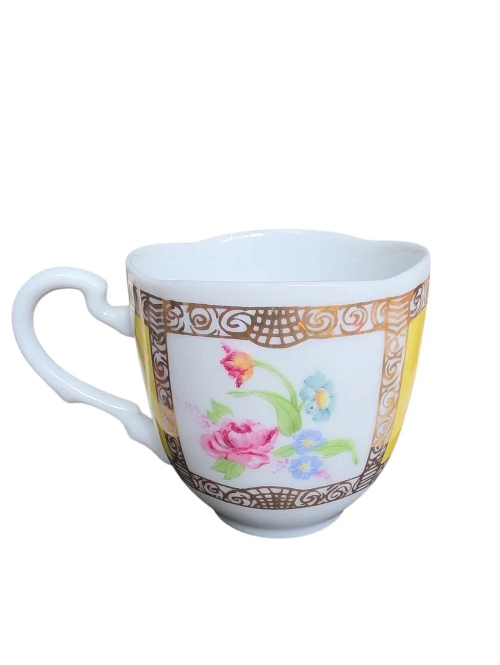 Vintage 1985 Avon European Tradition Demitasse Teacup and Saucer Set